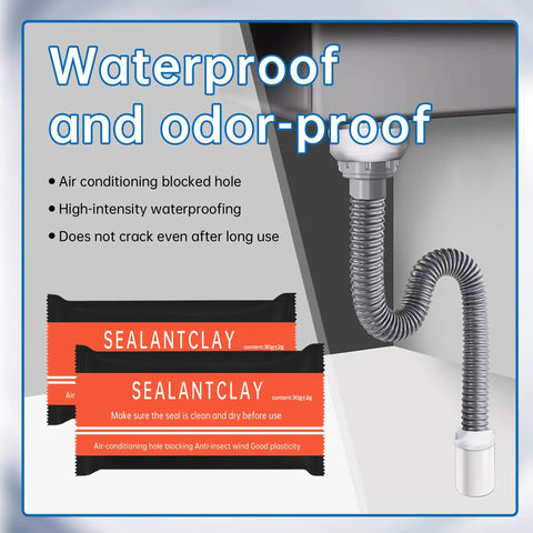 Six Pack Waterproof Duct Seal Putty Quick Wall Hole Repair Sealing Clay For Air Conditioning Drainage Pipes And Electrical Conduits Indoor And Outdoor Use Easy To Apply Crack Filler For Homeowners DIY Ready