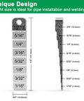 Two Pack 7 Stepped Pipe Spacer Wedge Gauge Three Quarter Inch By Four Inch For Pipe Spacing And Welding Stepped Flange Wedge