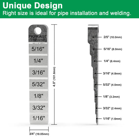 Two Pack 7 Stepped Pipe Spacer Wedge Gauge Three Quarter Inch By Four Inch For Pipe Spacing And Welding Stepped Flange Wedge