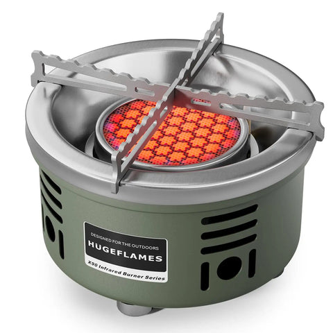 Ultra Light Infrared Camping Stove With Windproof Burner Portable Gas Stove For Propane Or Butane Lightweight Aluminum Alloy Only 1.65 Lbs Includes Carrying Case Perfect For Backpacking Hiking And Outdoor Cooking