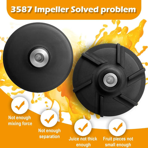 Three Pack Magnetic Impeller With 3220 Bearing Housing For D15 D155 D25 D255 D35 D355 Beverage Dispensers Replacement Parts Set Durable High Performance Easy Install For Commercial Coffee Stations, 3587 impeller set