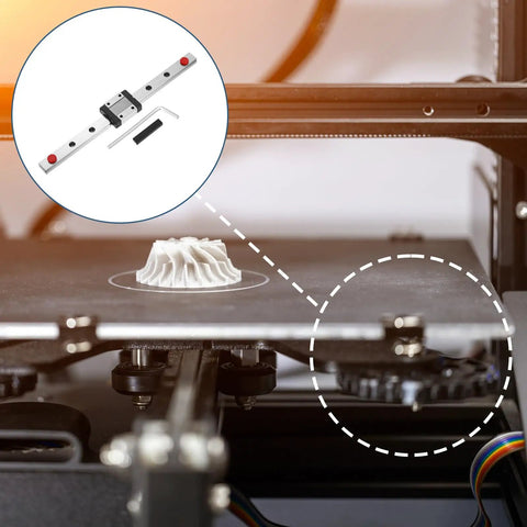 Top Notch Uxcell MGN12C 200mm Linear Sliding Rail Guide With MGN12C Carriage Block and Mini Hex Wrench for CNC machine setup