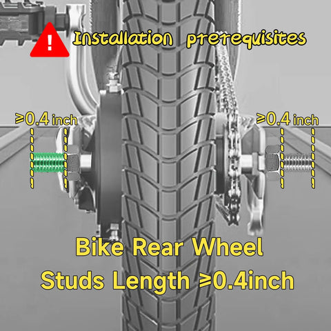 Heavy Duty Bicycle Training Wheels For 14 To 20 Inch Bikes installation prerequisites with stud length measurement