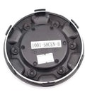 Rear view of Matte Black Custom Wheel Center Cap For M-447 1001-58 One Unit Dope Upgrade For Your Ride with attachment clips.
