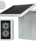 Off Grid Vent Fan For Shipping Containers And Cabins With 15W Panel, Dual Quiet 2688 RPM Fans, Weatherproof Design