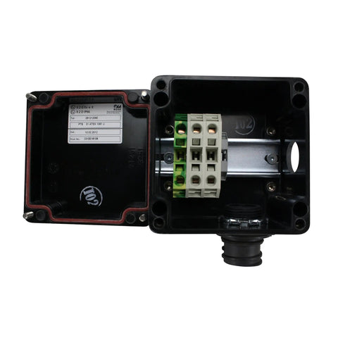 Heavy Duty Heating Cable Power Connection Junction Box with weatherproof enclosure and terminals for wiring freeze protection.