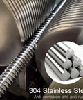 Two M12x300mm fully threaded stainless steel rods (304 stainless, right-hand threads) for anchors and clamps.