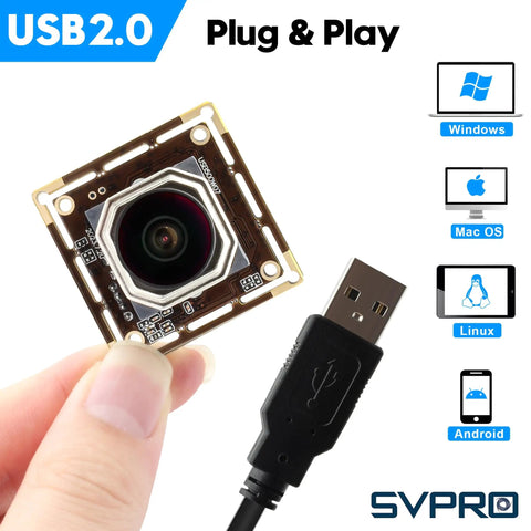 5MP 30FPS Auto Focus USB Camera Module With 138 Degree Wide Angle Fisheye IMX335 Sensor Crisp Low Light Security Webcam