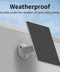 Solar Panel Charger For Essential 2K Outdoor 2nd Gen Essential XL Camera 2nd Gen And Essential Spotlight Camera mounted on wall