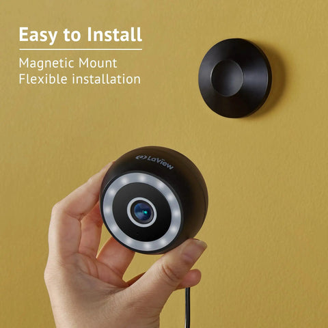 Hand holding 4MP 2K Outdoor Indoor Security Camera With IP65 Weatherproof Housing, Starlight Sensor Color Night Vision