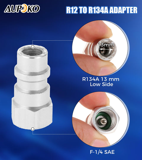 Image of R1234YF To R134A Low Side Quick Coupler For Car AC Charging With R12 To R134A Hose Adapter Fitting detail
