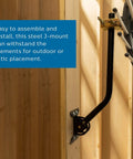 Universal Steel J Mount TV Antenna Bracket For Attic Or Outdoor Roof Wall Install with attached antenna inside attic