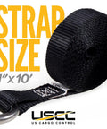 Beefy Stainless Steel Ratchet Straps With S Hooks 1 Inch By 10 Feet 4 Pack for Boats ATVs Camping Snow and Saltwater.