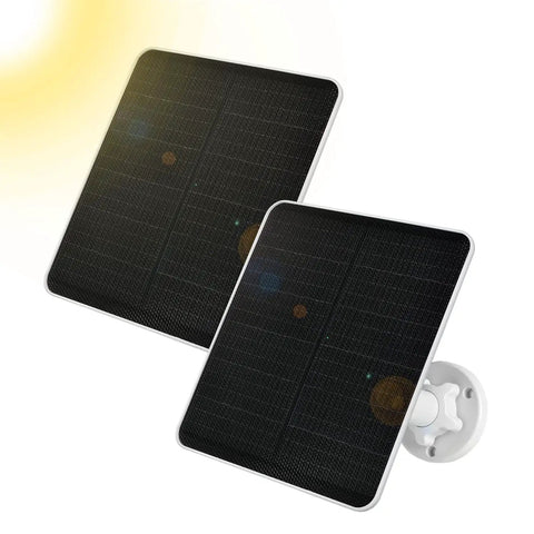 6W Solar Panel For Outdoor Security Cameras With Micro USB Port, Compatible With Rechargeable Battery Powered Surveillance