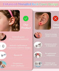 G23 Titanium Screw Back Earring Set Featuring White Cubic Zirconia Studs Crafted For Sensitive Ears With Nickel Free Implant Grade Build Straight Up Comfy Lowkey Perfect Daily Go To Pick, showing enhanced threaded back design.