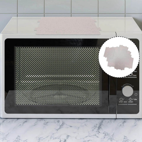 10 Pack Microwave Oven Mica Sheets Heat Insulation Cover Cuttable Design For Easy Replacement And No Fuss Installation on countertop