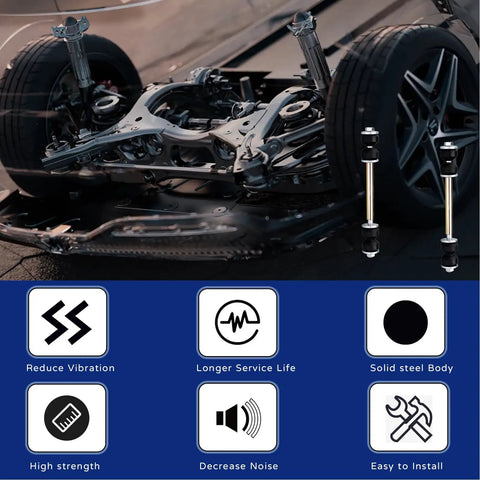 Front Sway Bar Link Kit for Astro Tahoe Silverado 1500 1990 to 2005 Durable Suspension Stabilizer End Links K80631 K6428 Premium Quality Construction for Smooth Handling and Long Lasting Road Confidence on GM front suspension