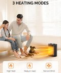 Cozy Up Portable 1500W Ceramic Space Heater With Adjustable Thermostat Indoor Electric Heater For Office Or Home displayed.