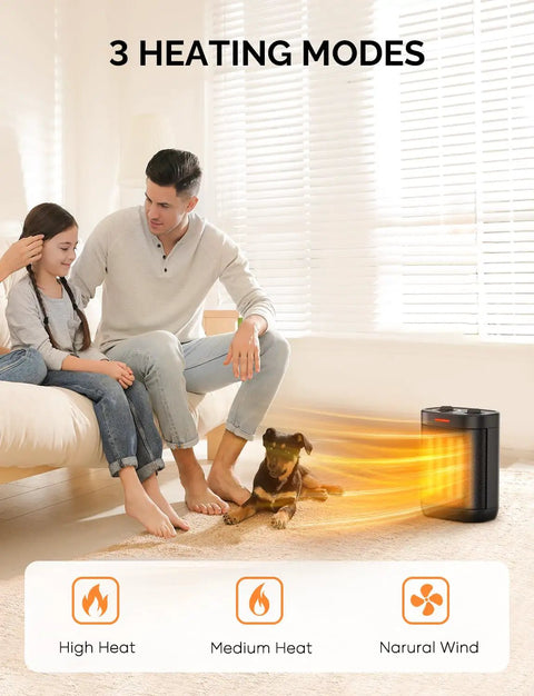 Cozy Up Portable 1500W Ceramic Space Heater With Adjustable Thermostat Indoor Electric Heater For Office Or Home displayed.
