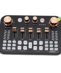 Pro Gaming Audio Mixer Sound Board For PC And Phone With Three Point Five Millimeter Microphone Input DJ Effects Live Sound Card