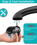 Hand installing a caster from 2 Inch Office Chair Caster Wheels Set Of 5 Heavy Duty Replacement For Home And Office Chairs