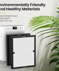 2 Pack E-200 Air Filter Replacement For E-200 Purifier With 3 Stage Filtration next to purifier and plant