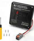 Built Like A Tank Double Sensor Co And Lp Gas Detector Hardwired 12V Dc Digital Display Panel shown with screwdriver and screws.