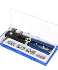 Threaded Nut Rivet Gun For Sheet Metal Aluminum Alloy Flat Head Rivet Nut Set With M3 M4 M5 M6 M8 Sizes in a blue case