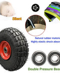 Heavy Duty Industrial Casters Delivering Quiet Smooth Rolling With Rock Solid Swivel Or Fixed Options Featuring shock absorbing inflatable rubber tire and sealed bearings.