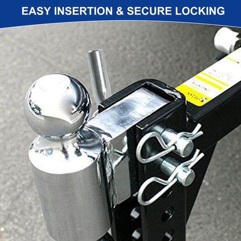 Easy Clip and Go Heavy Duty Trailer Hitch Pin and Clip With Grooved Head 5/8 Inch Diameter Installed on Receiver