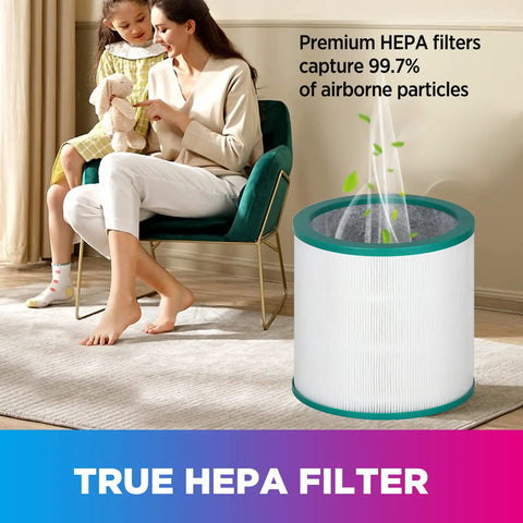 2 Pack TP01 Replacement Air Purifier Filter For Dyson Tower Purifier Breathe Easy Clean Air True HEPA Filter in Living Room