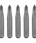 PH0 Phillips Screwdriver Bit Set 5 Pieces Pro Grade 28mm Length 4mm Hex Shank 5/32 Inch Magnetic Cross Head S2 Steel