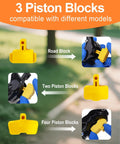 Road Ready All In One Brake Bleed Kit For Hydraulic Disc Brakes showing yellow piston blocks and compatibility with different models