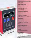 Portable Roughness Tester Handheld Digital Profilometer For Ra Rq Rz Rt 0.05 To 15.0 Micrometers And 0.1 To 50.0 Micrometers With Box