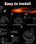 MX Sensor TPMS Sensor Set Of 20 Programmable OE Level 315MHz And 433MHz Press In 2 In 1 For Tire Pressure Monitoring System With Wireless Programming Compatibility TS508 TS608 installation steps with tire and valve diagrams