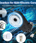 Two Pack 12V RS550 Upgrade Ride On Motor Gearbox High Speed 40000 RPM Replacement Parts for Kids Electric Jeep close-up view