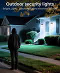 30W 3CCT LED Wall Pack Light With Dusk To Dawn Sensor illuminating a home's entrance at night, enhancing security.