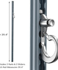 Solid Dual Sliding Wall Anchor Rail System With Adjustable Height For Resistance Bands And Suspension Trainers Made From Heavy Duty Aluminum, includes 39.4" rail.