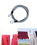 30ft Outdoor Security Cable Lock For Travel Luggage Braided Steel Wire Rope with laundry hanging scene
