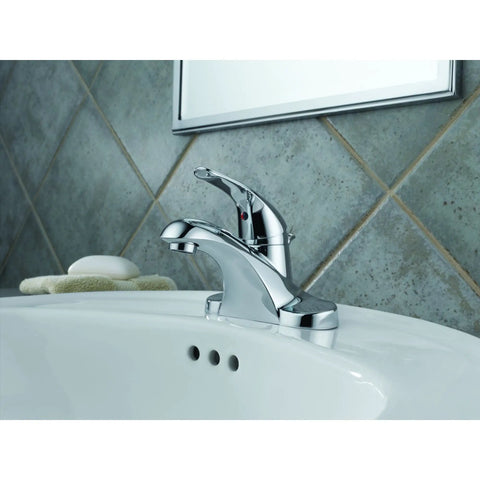 Foundations 4 Inch Centerset Single Handle Bathroom Faucet Chrome Pro Pak Two Pack For Easy Install Low Arc Spout Durable Brass Construction