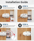 Push To Open Cabinet Latch Kit Magnetic Drawer Catch With Strong Hold Handle Free Cabinet Hardware 2 Pack For Seamless Soft Open And Modern No Knob Design installation guide