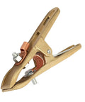 Heavy Duty Brass A-Shape Ground Welding Earth Clamp With Rock Solid Grip For Professional 500A Max Current, close-up view.
