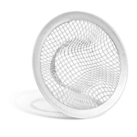Heavy Duty Stainless Steel Kitchen Sink Strainers 2 Inch Drain Filters Anti Clogging Basket Catchers 2 Pack close-up view.