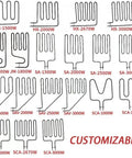 Heavy Duty Instant Hot Electric Air Heater 220V 2670W Sauna Heating Element showcasing multiple customizable heating coils.