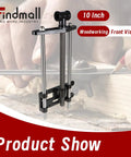Tough As Nails Ten Inch Woodworking Front Vise Cast Iron Heavy Duty Workbench Mount showing solid metal clamps and screws.