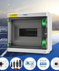 5 Way HA Series Waterproof Power Distribution Box With Bus Bars And DIN Rail For MCBs solar ready outdoor use shown.