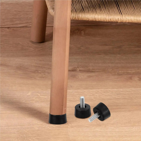 40 Pack Adjustable Leveling Feet With Plastic Base Glides For Furniture Rotatable Height Screws Large Bearing Base Black Floor Protectors For Tables Chairs Cabinets Desks And Other Wooden Furnishings on chair leg