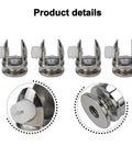 Heavy Duty Glass Shelf Clips, Adjustable Shelf Support Clamp Clips for 5mm to 8mm Glass, zinc alloy hardware close-up