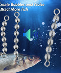 50 Pack Fishing Bead Chain Swivels For Catfish Stainless Steel Bead Chain Swivels With 360 Degree Rotation And Corrosion Resistant Design For Freshwater And Saltwater Tackle Rig Gear, bead swivels over fish