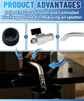 Complete Stainless Steel Drain Valve Kit For 10L XL Electric Fryer Models MB20012420 MB20010326 showing use in oil drainage.